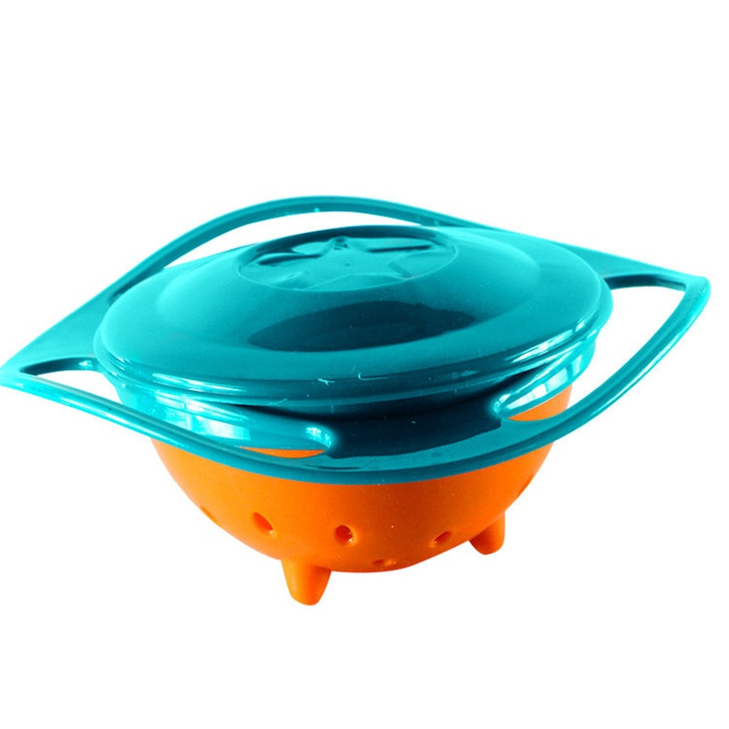 Universal Gyro Bowl Practical Design Children Rotary Balance Novelty Gyro Umbrella 360 Rotate Spill-Proof Solid Feeding Dishes